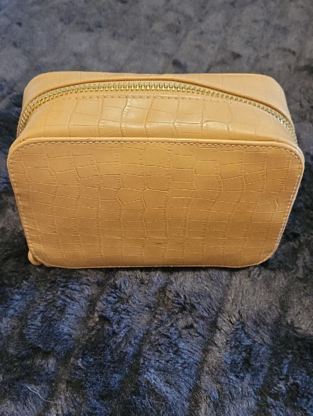 Trish McEvoy Neutral Tan Embossed Makeup Pouch